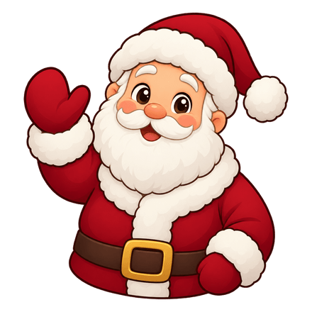 Santa waving hello